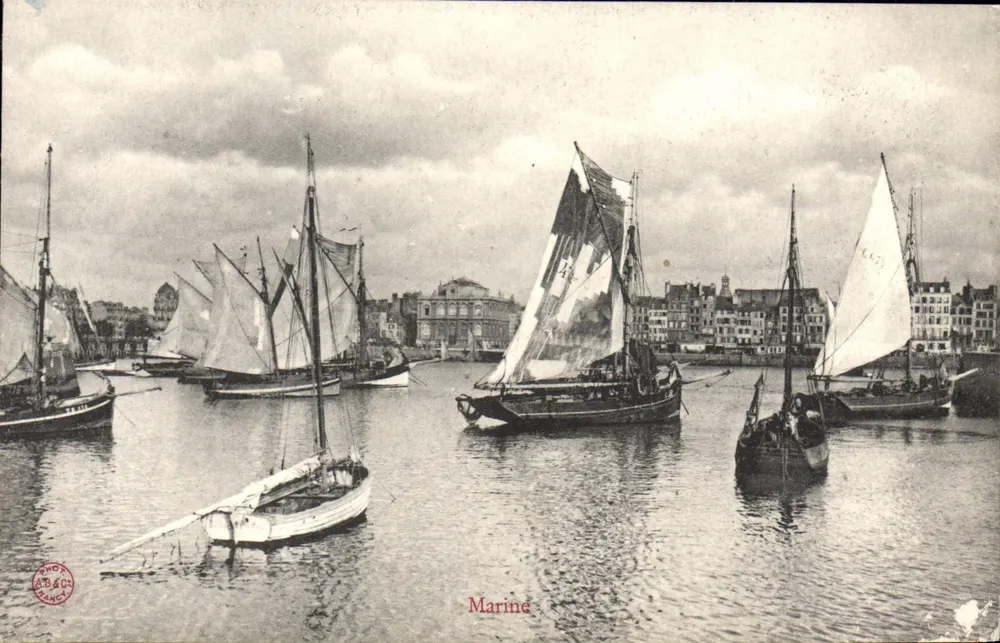 Port de plaisance — Scène de marine avec voiliers — Marine, éditeur PHOT. BONACI - Frente