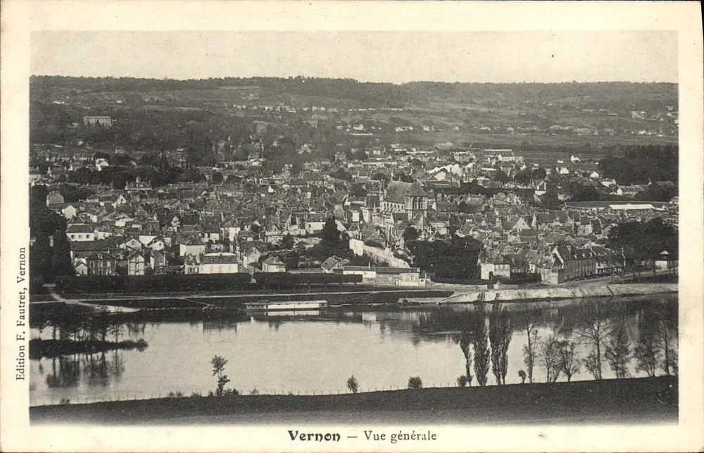 Vernon — Vista geral — Edição F. Fautret, Vernon - Frente