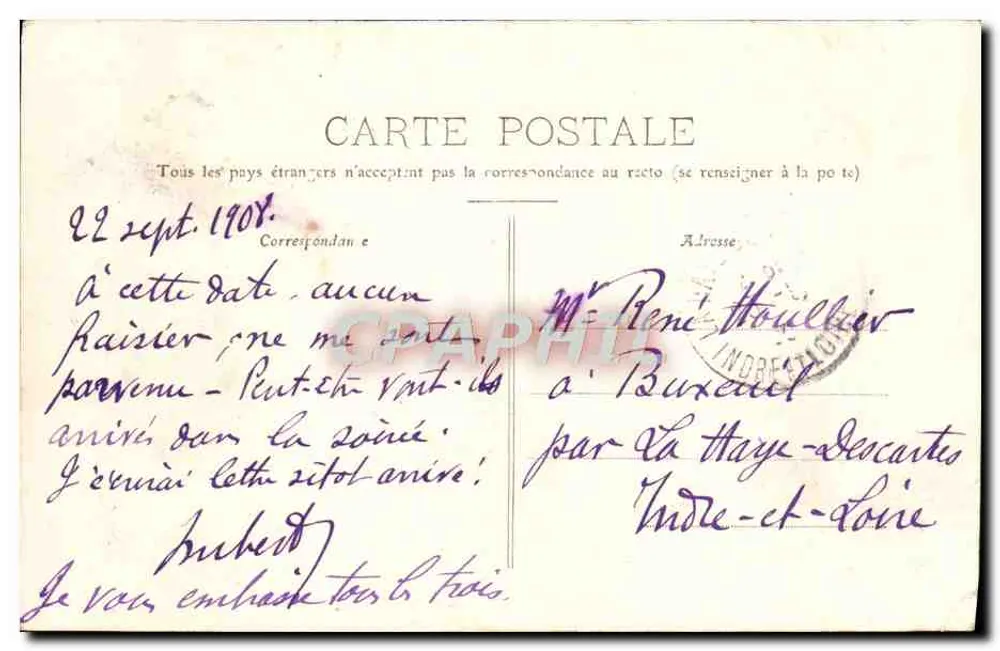 Der "Saint-Louis", Panzerkreuzer mit Turm — A. Bougault, n°596 - Rückseite