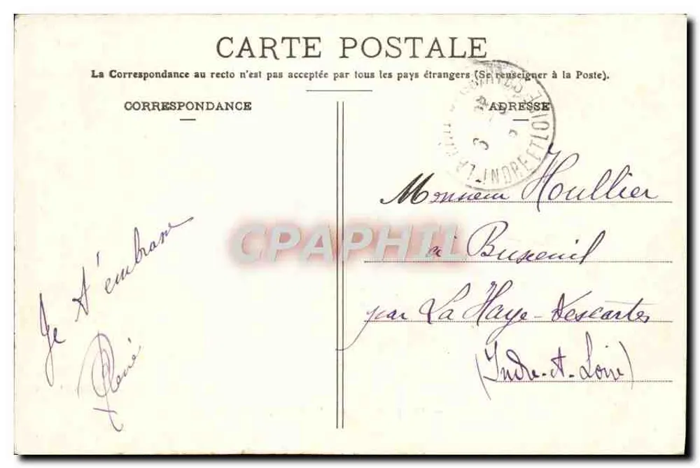 O Léon-Gambetta — Cruiser blindado — A. Bougault n°495 - Verso