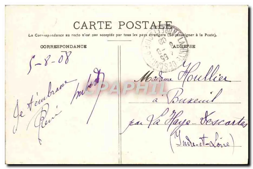 Le Desaix — Cruiser blindado — A. Bougault n°405 - Verso