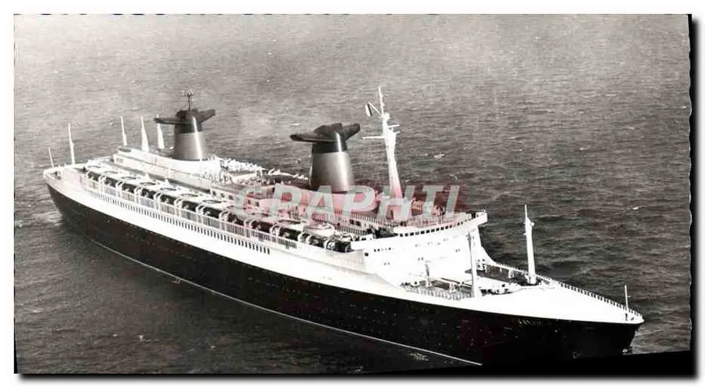 Le France — längstes Schiff der Welt — Compagnie Générale Transatlantique - Vorderseite