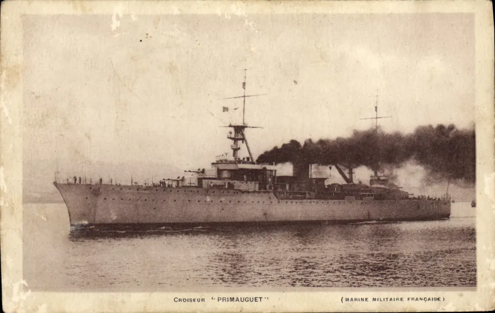 Cruzeiro "Primauguet" — Marinha Militar Francesa — Estabelecimentos Fototipográficos Marius Bar, Toulouse - Frente