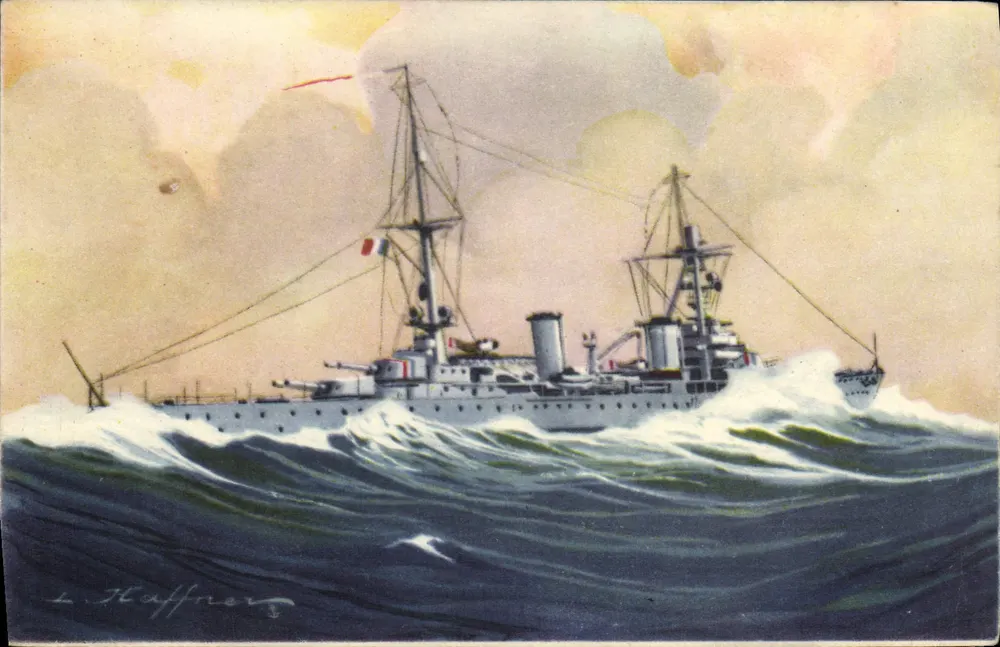 Cruiser di prima classe «Duquesne» — Collezione della Lega Marittima e Coloniale — Editore E.A.E.C. Paris - Recto