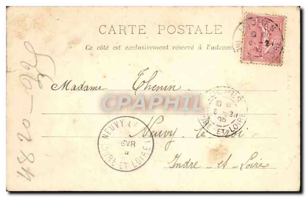 Ussé (Indre-et-Loire) — Le Château, vue prise du Parc — éditeur impr. sur la carte n° 228 - Verso
