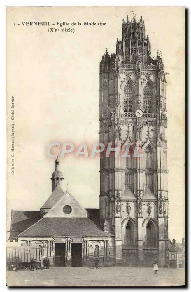 Verneuil - Igreja de La Madeleine (século XV) — Coleção Fr. Moraut - Ghibi Barrer - Frente