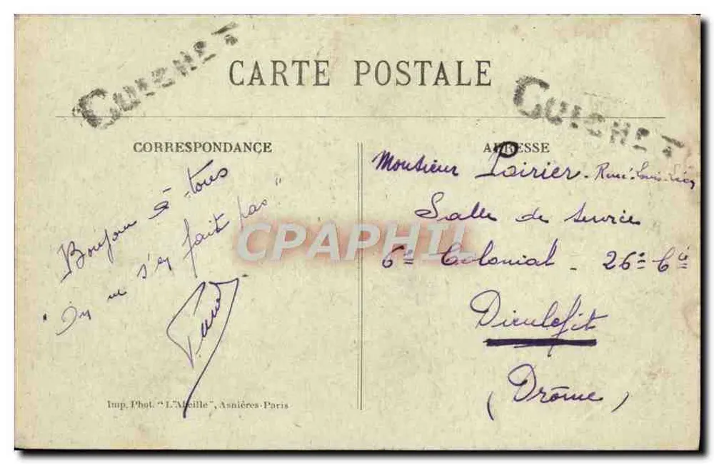 Pontoise — Le Pont — Imp. Phot. 'L'Abéille', Asnières-Paris, n°30 - Verso