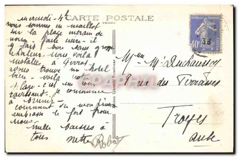 Pérfros-Guîrrec (C.-du-N.-Y.) — A Praia de Trestrao — Edição Livraria Prosinaine - Verso