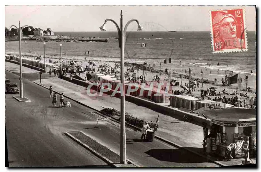 A Praia, no fundo, a Dique — PORNICHET (L'Inf.) — Editor Caby - Frente