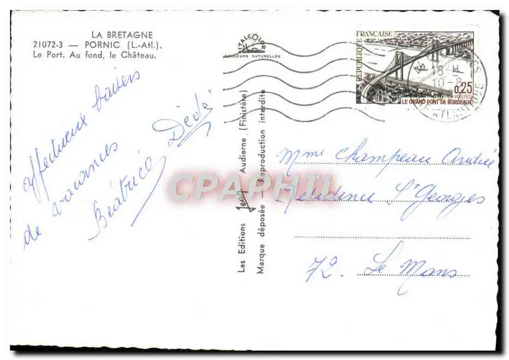 Hafen von Pornic — Bretagne — Les Éditions Jean - Rückseite