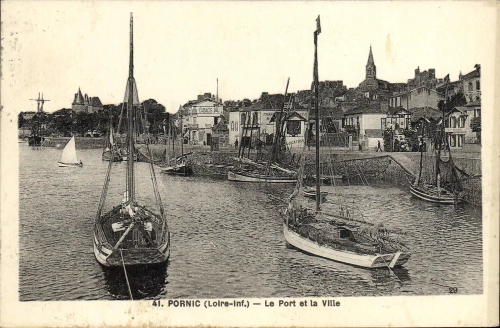 Pornic (Loire-Inf.) — Der Hafen und die Stadt — F. Chapeau, Verleger Nantes, Nr. 29 - Vorderseite