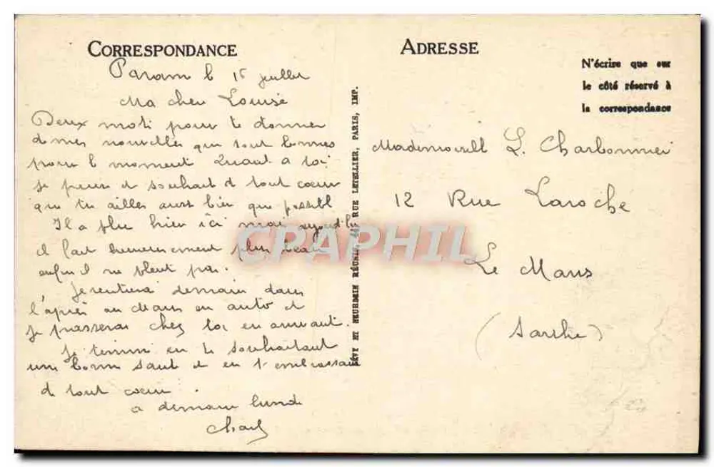 Paramé — A Digue — LL — n°26 - Verso