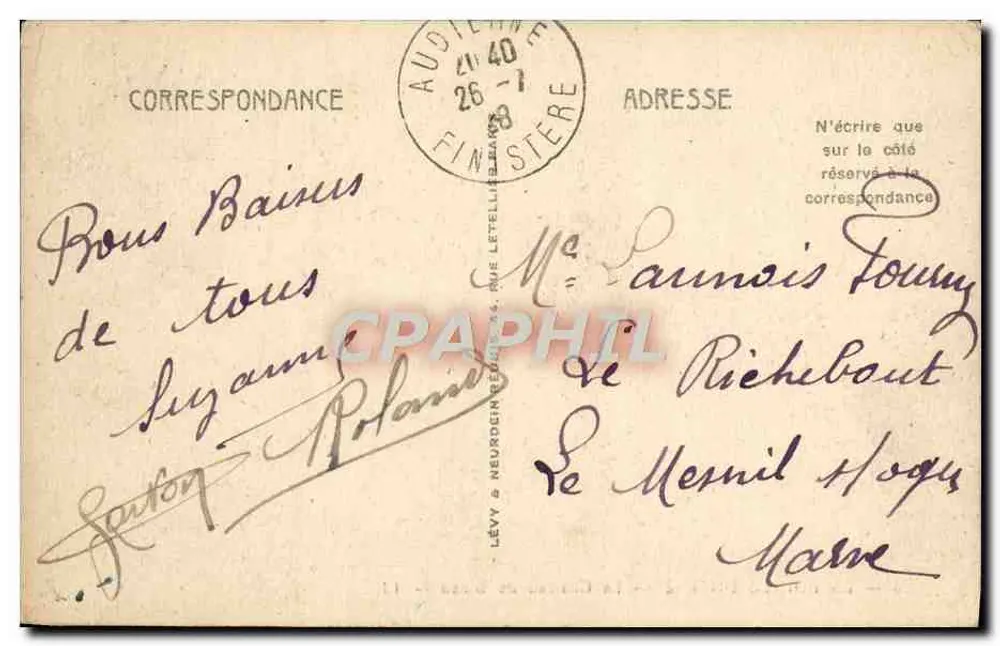 A Ponta do Raz — O Castelo de Dinan — LL — n°26 - Verso