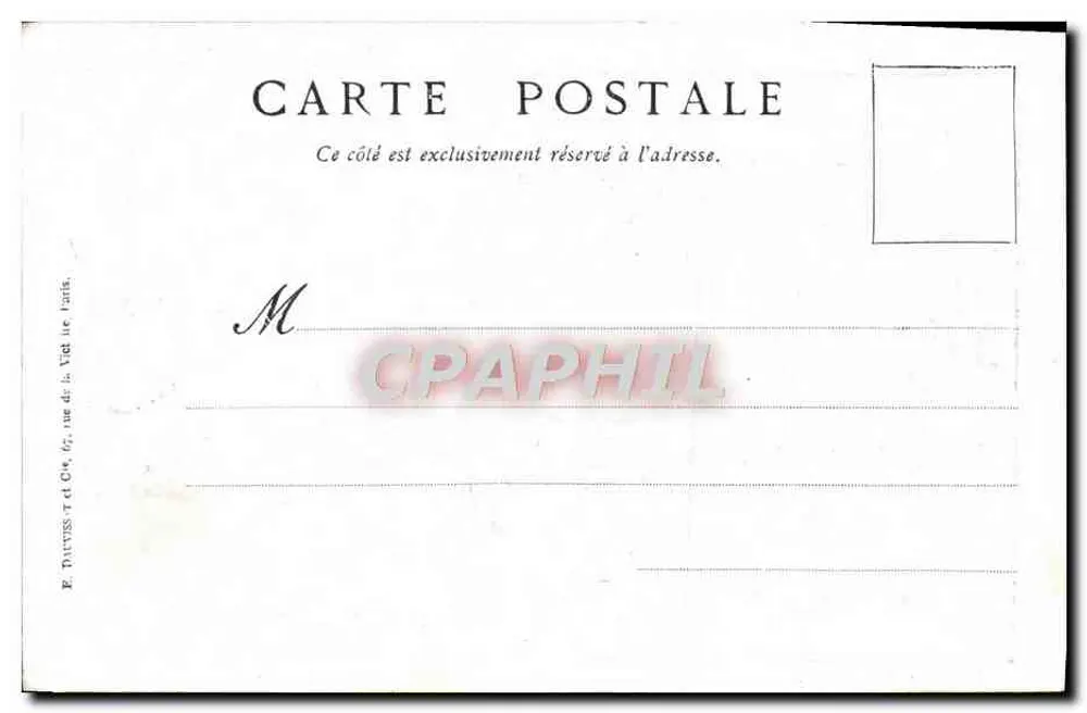Dampfschiff "Tourane" — Cie des Messageries Maritimes — Verlag E. Duvays & Cie, Paris - Rückseite