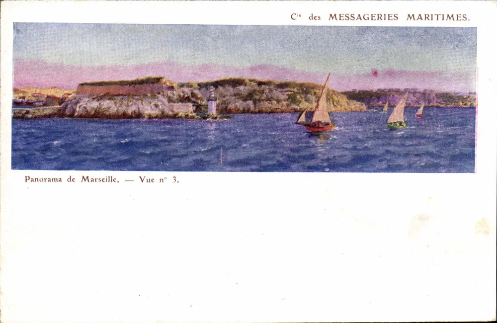 Panorama von Marseille — Ansicht n° 3 — Cie des Messageries Maritimes - Vorderseite