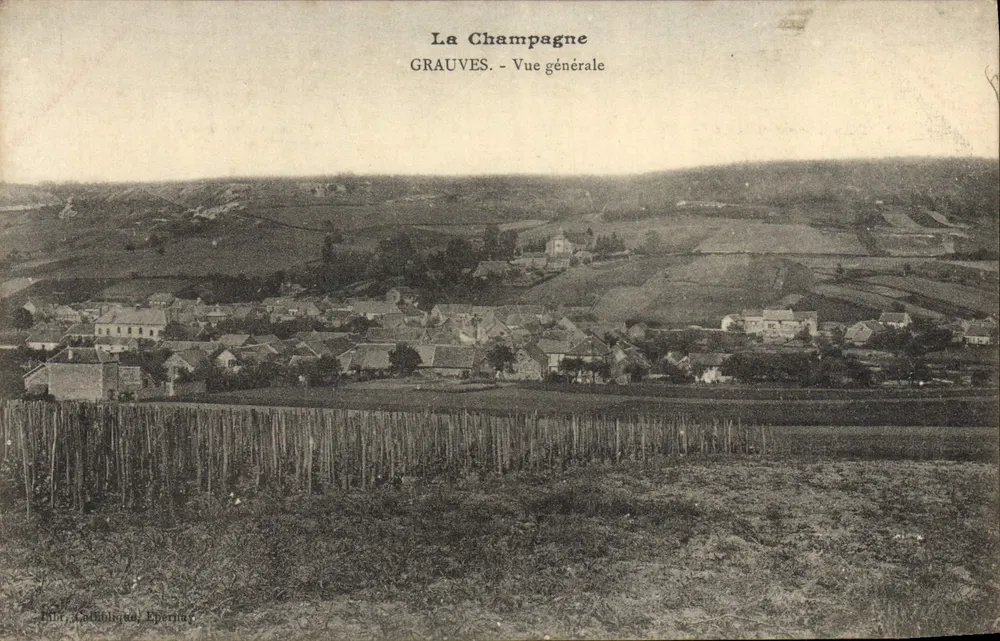 Grauves - Vista geral — A Champagne — Editor G. Epernay - Frente