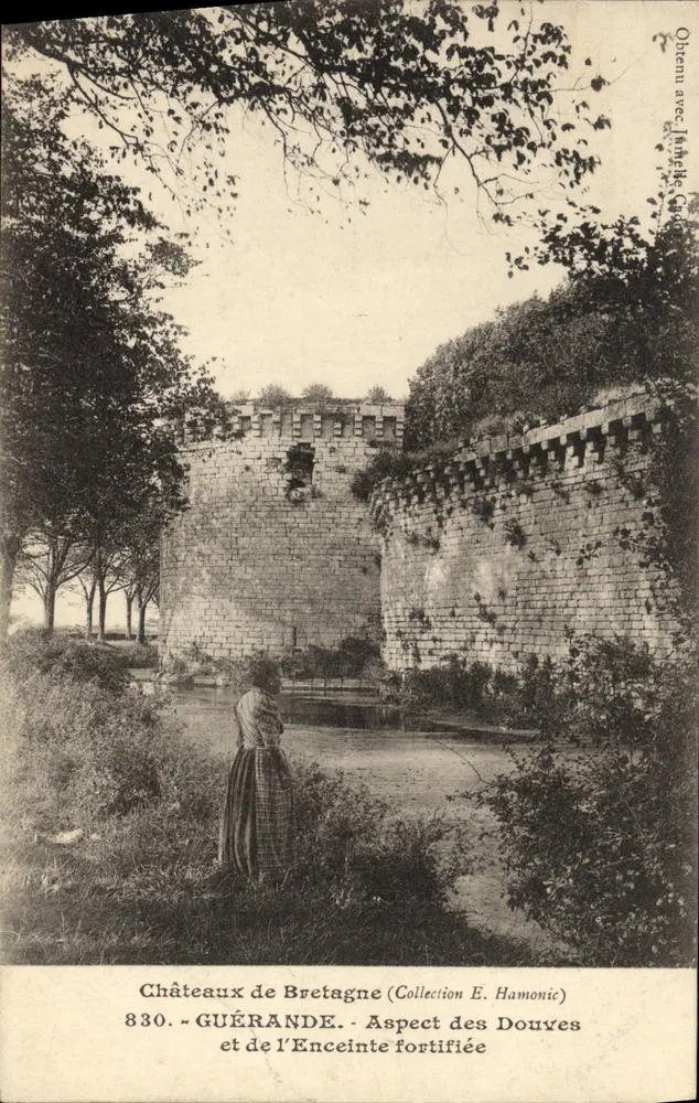 Guérande - Ansicht der Gräben und der befestigten Enceinte — Sammlung E. Hamonic, n° 830 - Vorderseite
