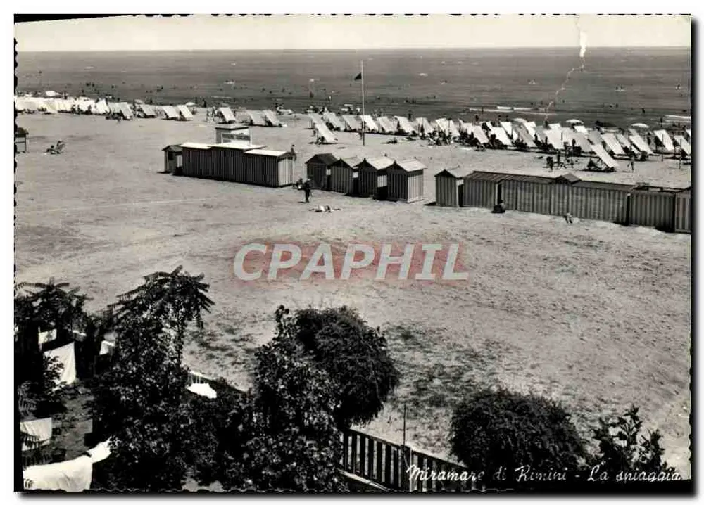 Miramare di Rimini - La Spiaggia — Éd. Galli Celeste, n°11 - Frente