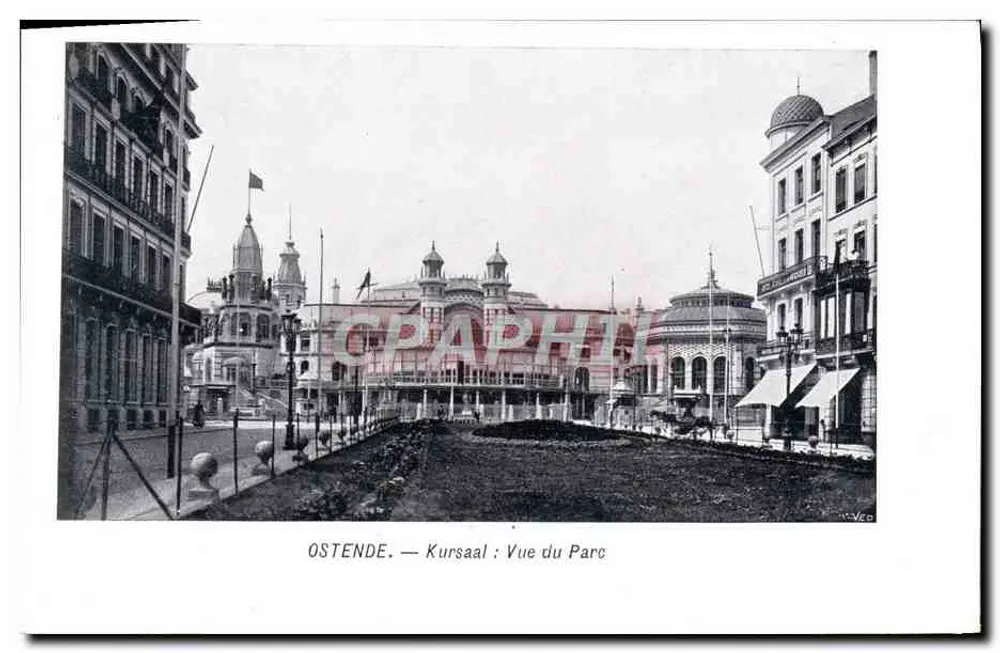 Oostende - Kursaal : Uitzicht op het Park - Voorkant