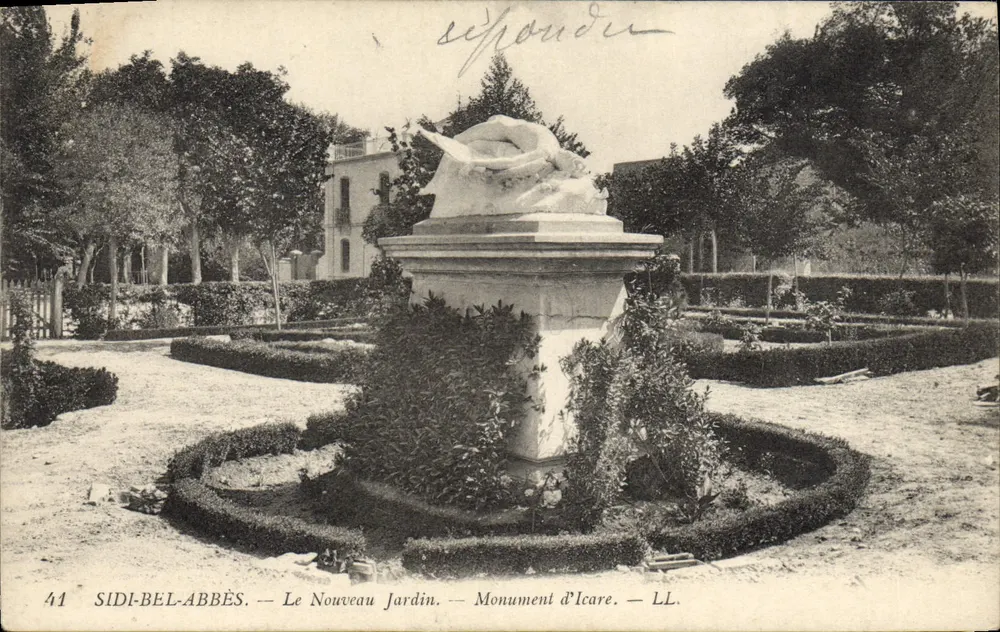 Sidi-Bel-Abbès — Der Neue Garten — Denkmal von Ikarus — LL. — Nr. 41 - Vorderseite