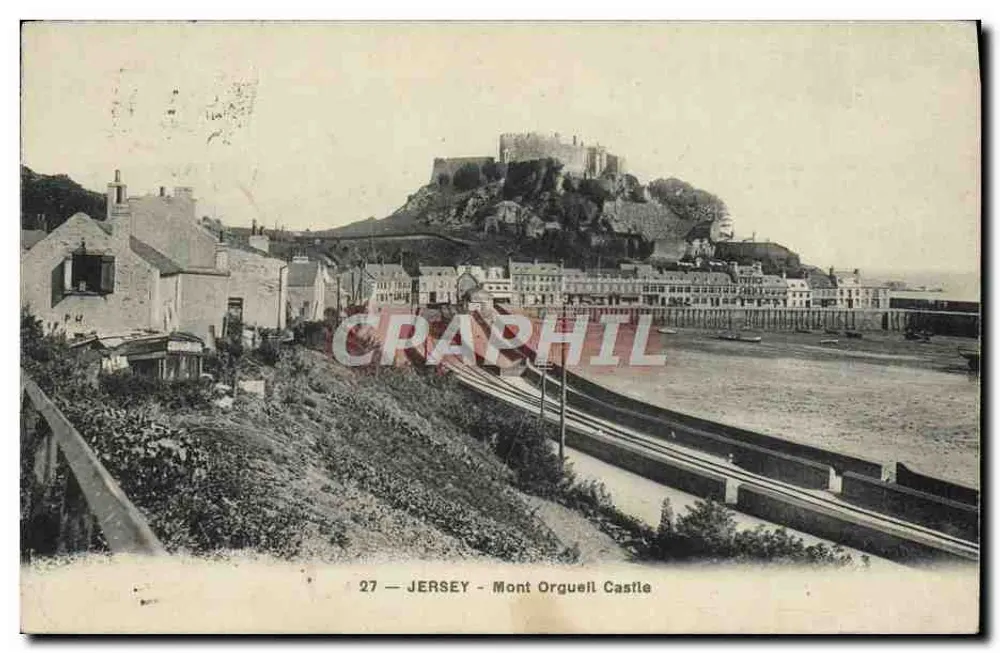 Jersey - Castelo de Mont Orgueil — vista panorâmica — série 27 - Frente