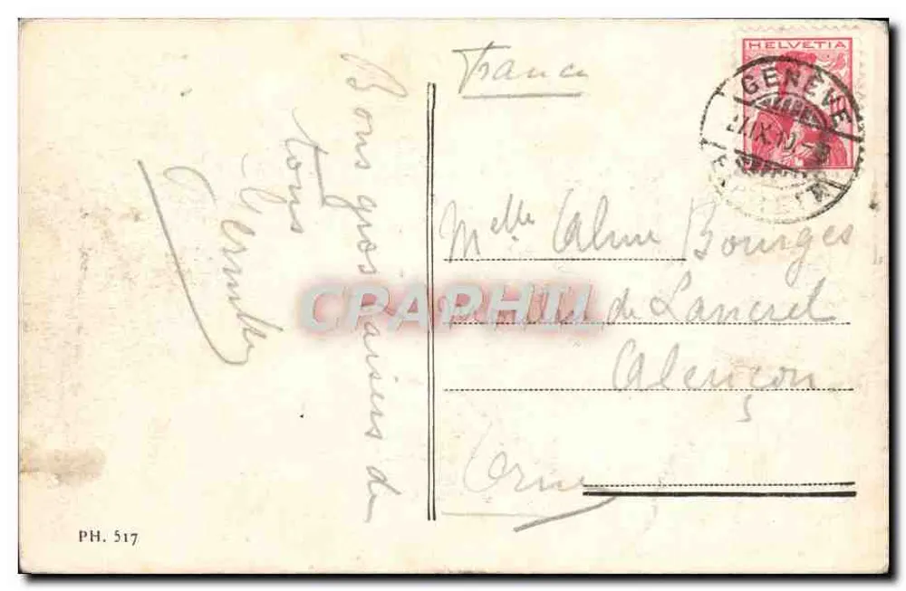 Genebra — Vista geral — Editor PH. 517 - Verso
