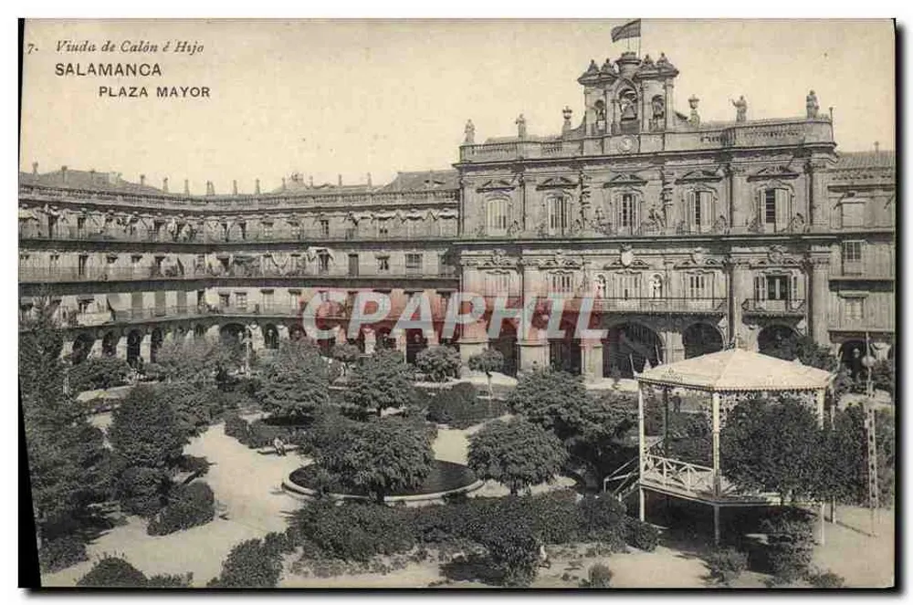 Salamanca — Plaza Mayor — Vue de Calón & Hujo, éditeur imp. Calón & Hujo, n°7 - Frente