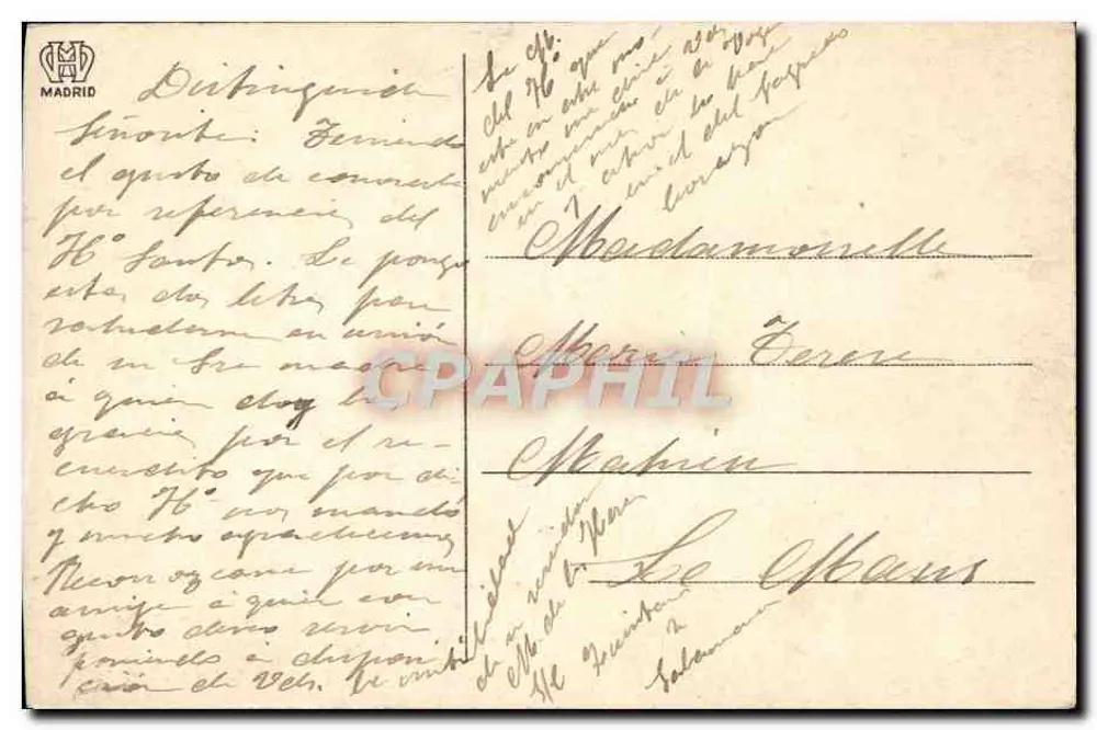 Salamanca — Plaza Mayor — Vue de Calón & Hujo, éditeur imp. Calón & Hujo, n°7 - Verso