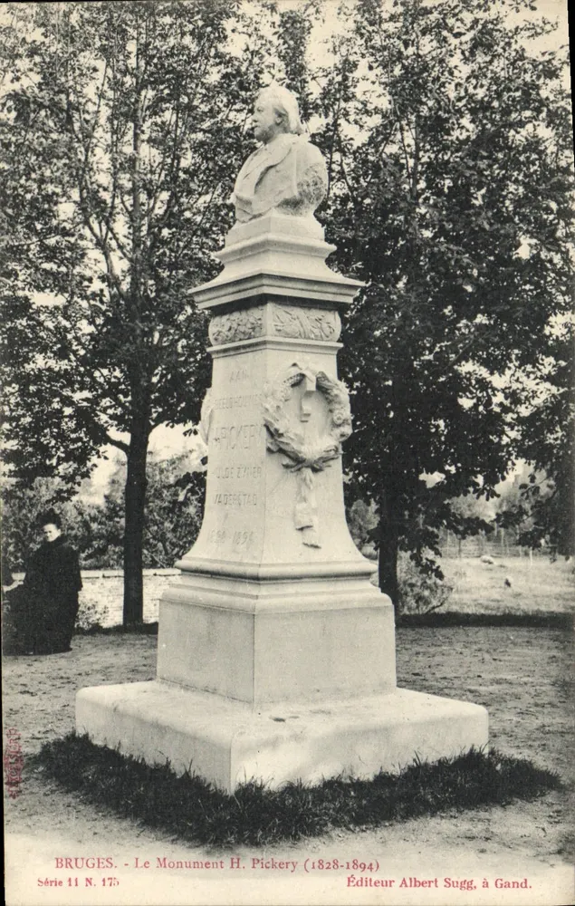 Bruges - O Monumento H. Pickery (1828-1894) — Editor Albert Sugg, em Gand. Série 11 N. 175 - Frente
