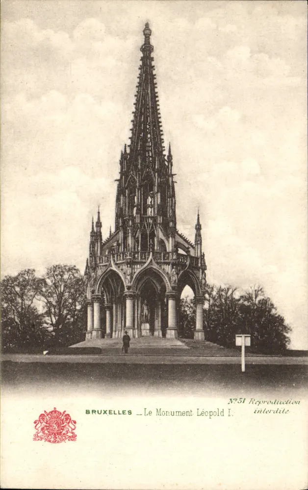 Bruxelas — O Monumento Léopold I. — Editor Canud Bazar, n°51 - Frente
