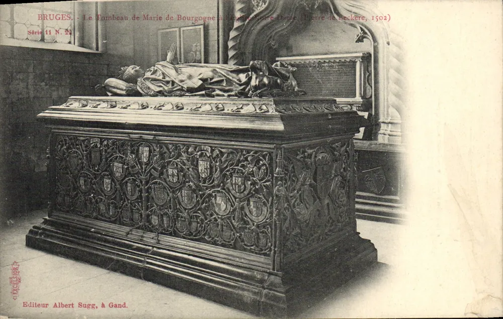 Bruges - Le Tombeau de Marie de Bourgogne à l'Église Notre-Dame (Pierre de Necker, 1502) — Éditeur Albert Sugg, à Gand, Série 11 N. 29 - Recto