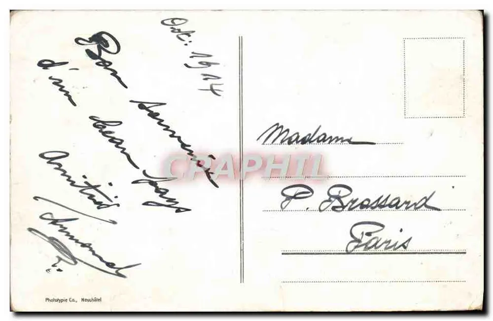 Lac Léman — Zähne von Morcles und Zähne des Mittags — Phototypie Co. Neuchâtel n°790 - Rückseite