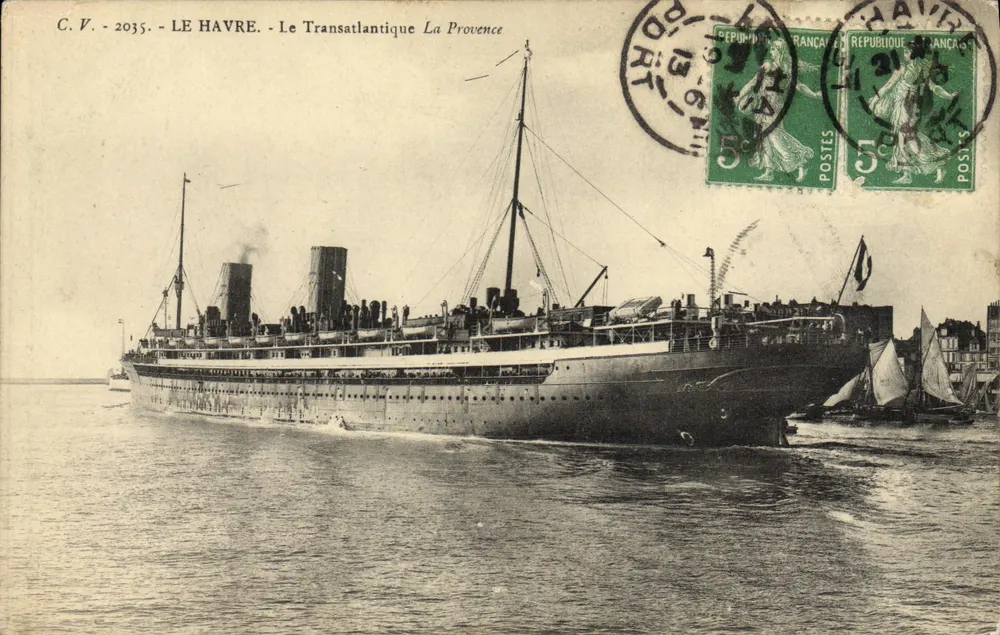 Le Havre — Der Transatlantische Dampfer La Provence — C.V. 2035 - Vorderseite