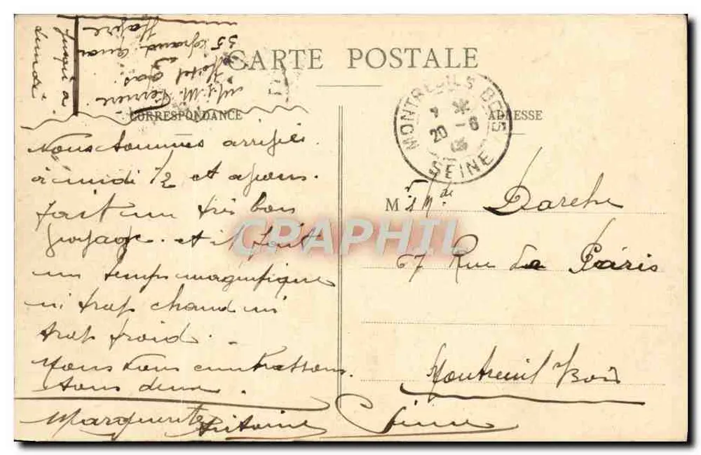 Le Havre — Der Transatlantische Dampfer La Provence — C.V. 2035 - Rückseite