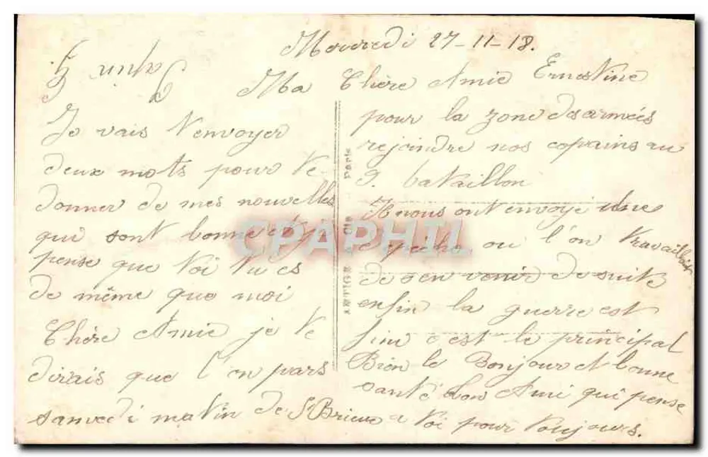 Fern vom Welt, fern von den Neidischen — Léa Favorite, n° 2561 - Rückseite