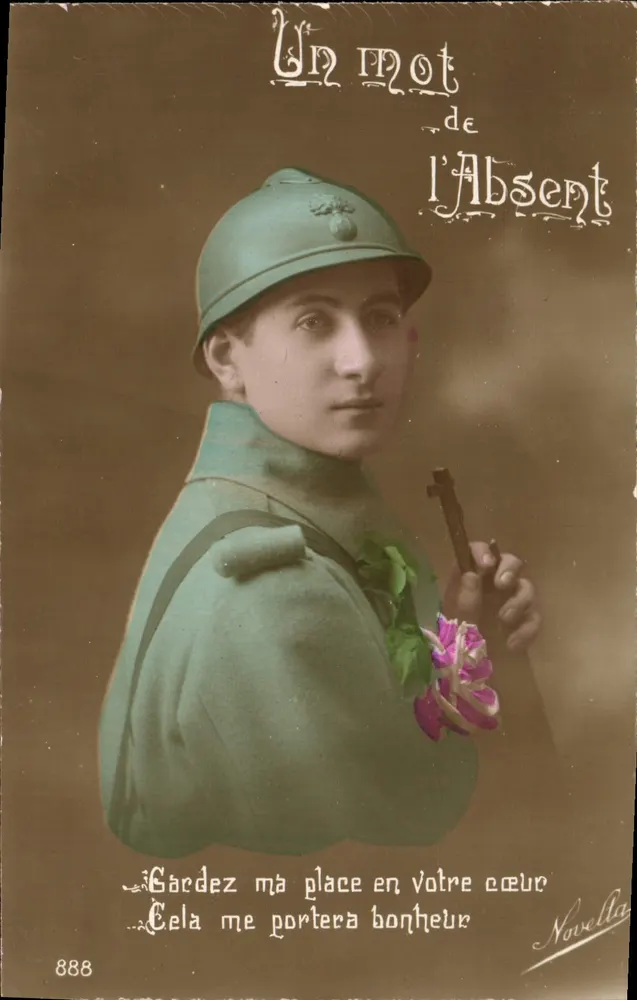 Soldat im Uniform — Kriegskarte — Novella, Nr. 888 - Vorderseite