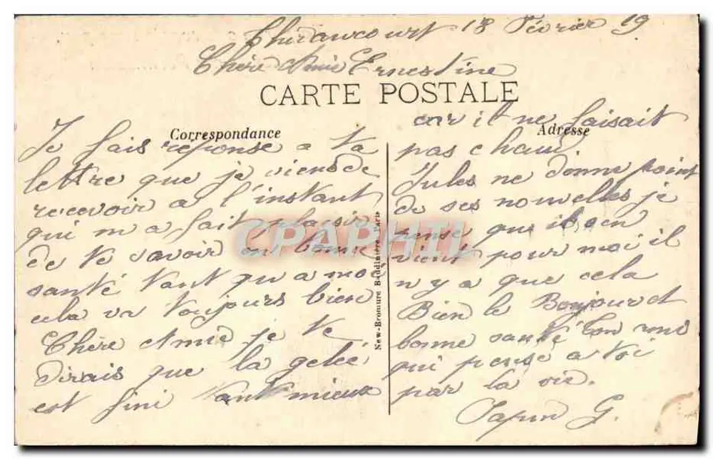 Soldat im Uniform — Kriegsszene — "La Pensée" n°519 - Rückseite
