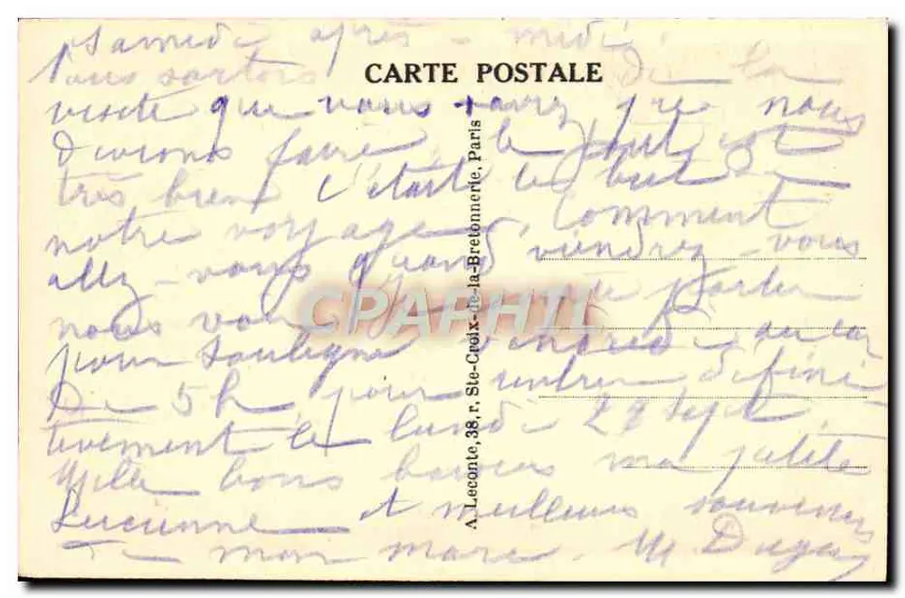 Paris — Tomb of the Unknown Soldier — publisher G. Joly, no. 8 - Back