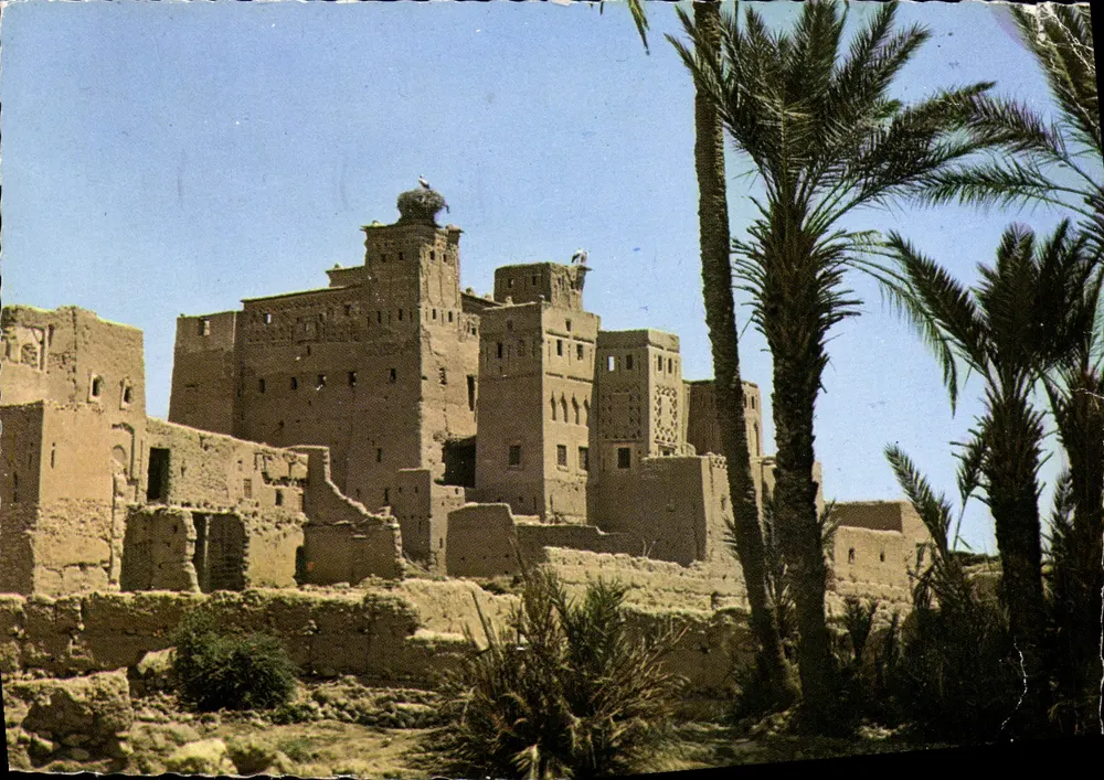 Kasbah von Tadoula — Panoramablick auf Ruinen und Palmen — Verlag CL. Ektachroms, Photo & Edition Bertrand, n° BR.264 - Vorderseite