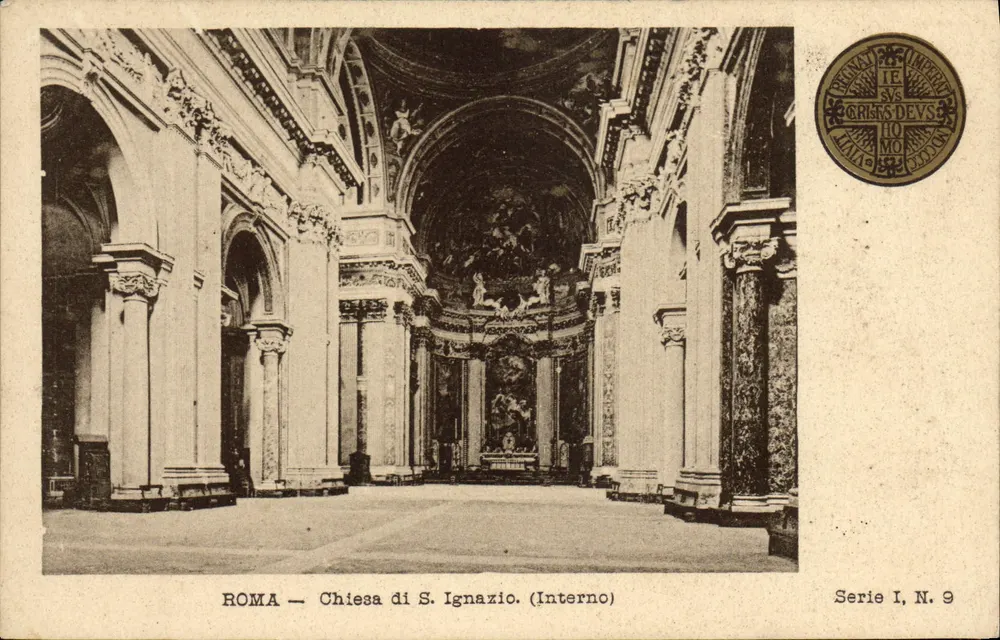Roma — Igreja de S. Ignazio. (Interno) — Serie I, N. 9 - Frente