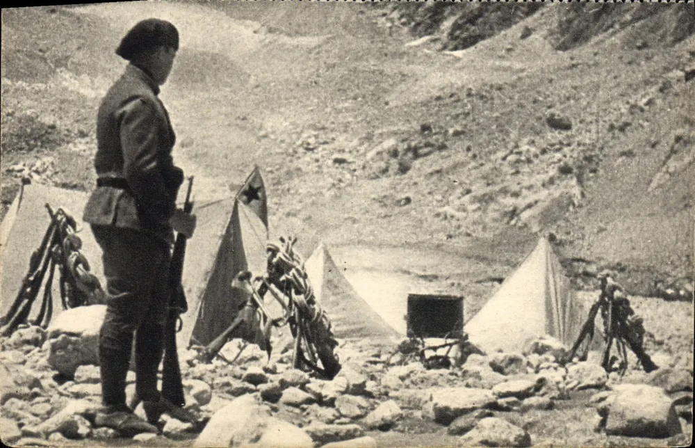 Bivouac in den Bergen — Georges Lang, Paris, Nr. 52 - Vorderseite