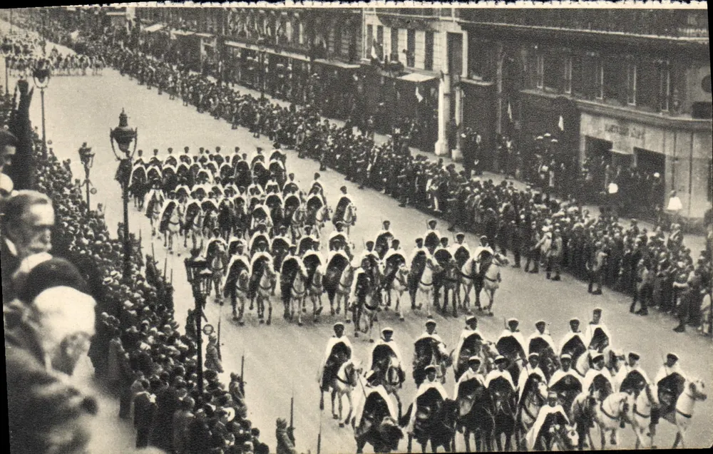 Cavalaria argelina — parada militar — Georges Lang, Paris, n°29 - Frente