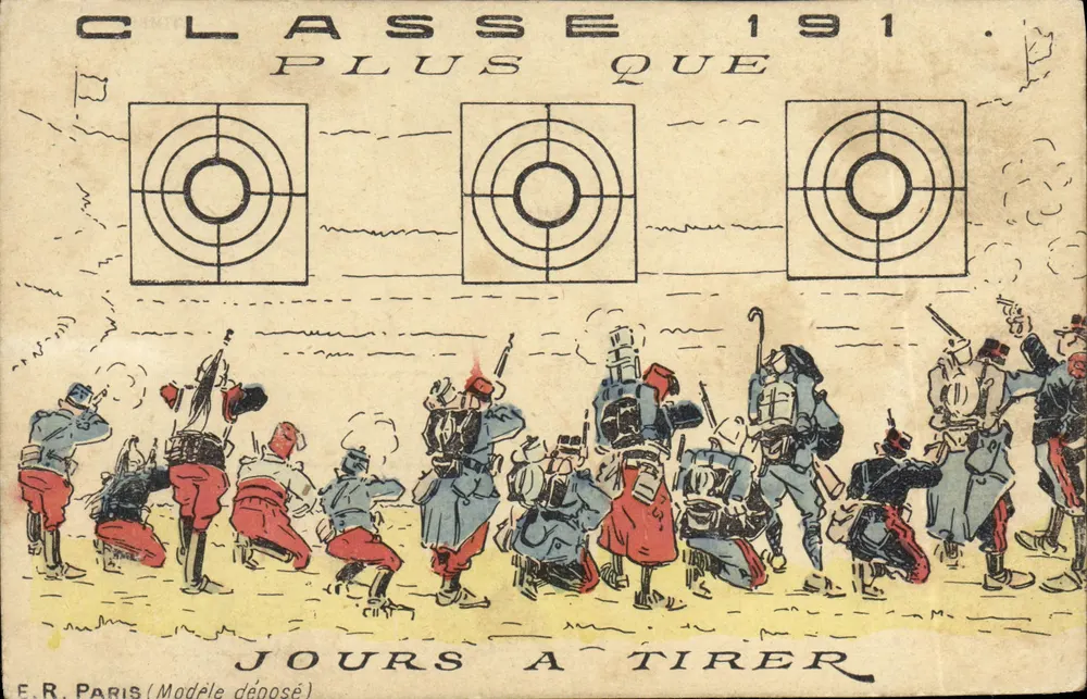 Classe 1911 — Tir à la carabine — E.R. Paris (Modèle déposé) - Frente