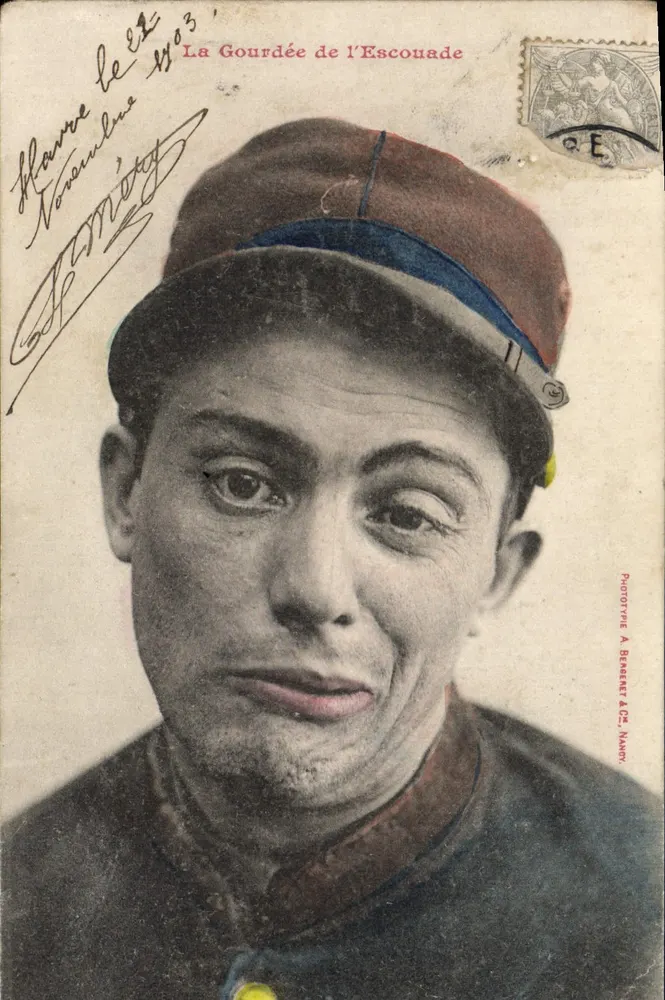 La Gourdede de l'Escouade — portrait en costume de comédien — Photographe A. Beauregard & Cie, Nancy - Frente