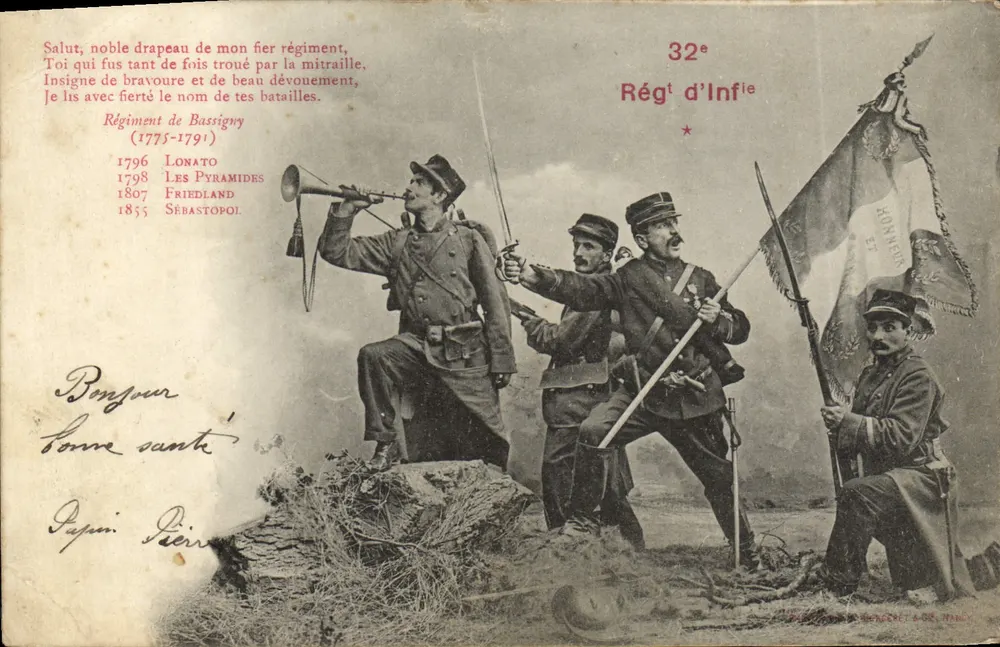 32. Infanterieregiment — Bassigny-Regiment (1775–1791) — B. BÉNÉRÉT & CIE, MANCE - Vorderseite