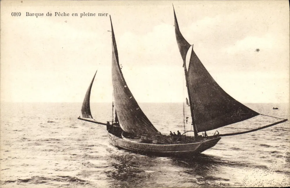 Zeilboot in de open zee — serie 6009 - Voorkant