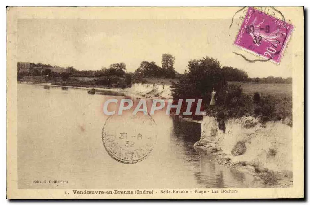 Vendœuvre-en-Brenne (Indre) — Belle-Bouche - Strände - Die Felsen — Verlag G. Guillemont - Vorderseite
