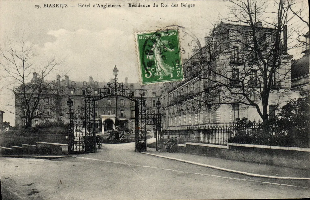Biarritz — Hôtel d'Angleterre — Residence des Königs von Belgien - Vorderseite