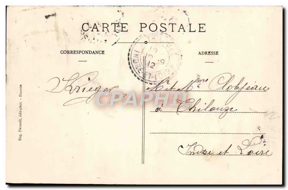 Biarritz — Hôtel d'Angleterre — Residence des Königs von Belgien - Rückseite