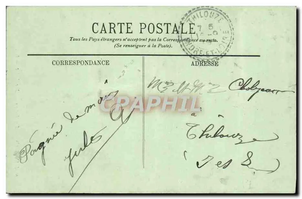 Langeais — O Castelo — Fachada Leste — LL. - Verso